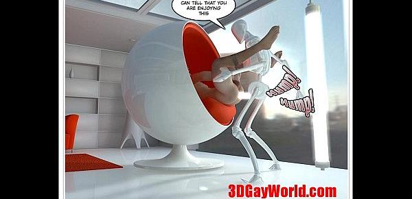  MARIO 3010 Android to Service Human 3D Gay Animated Comics